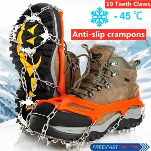 Ice Crampons 19 Micro Spikes Ice Cleats For Boots Anti Slip X-Large Snow Grips
